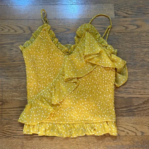Yellow Ruffle Top - Picture 1 of 3